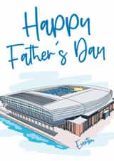 Classic Father's Day Card - Everton Football Stadium created by Moo & Snip