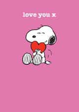 Valentine's Day Card | Snoopy | love you x created by Hype Cards