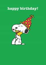 Cute Birthday Card - Snoopy - Hugging Woodstock created by Hype Cards