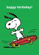 Fun Birthday Card - For Him - Snoopy Skateboarding created by Hype Cards
