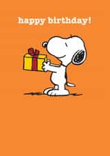 Cute Birthday Card - Snoopy - Giving a Gift created by Hype Cards