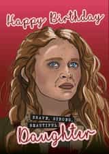 Arty Birthday Card - For Daughter - Stranger Things - Max created by Rulu