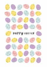 Classic Easter Card - Speckled Chocolate Easter Eggs - Happy Easter created by Joanne McGaffin