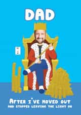 Personalised Birthday Photo Card created by @Cupsie's Creations - Funny Dad Birthday Photo Card – King of Savings Light Switch Joke