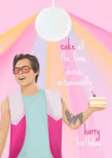 Harry Styles - New Album Birthday Celebration Card - Cake All The Time created by Sian Moore Illustration