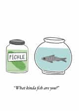 Gary the fish was easily confused. He needed glasses really. created by Libby Turner Illustration