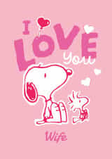 Cute Valentine’s Card – For Wife - Snoopy created by Danilo