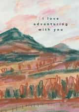 Classic Anniversary/Valentine's Day Card - Mountain Adventures created by Joy Jen Studio