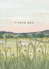 Traditional Anniversary/Valentine's Day Card - Countryside Flowers created by Joy Jen Studio