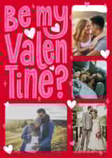 Personalised Valentines Day Photo Card created by Alice Griffiths Illustration - Classic Valentine's Day Card - Be My Valentine