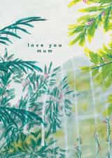 Classic Mother's Day Card - Love You Mum Botanical Plants created by Joy Jen Studio