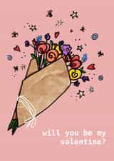 Cute Flowery Valentines Day Card created by Lucy Sutton