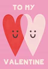 Cute Valentine's Day Card – Smiling Hearts created by Ohh Deer