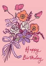 Pretty Birthday Card - Flower Bouquet created by Embletree Designs