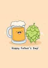 Punny Father’s Day card - beer themed - ale - kawaii created by Rosalie Perl