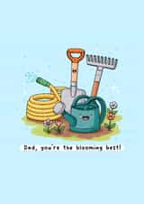 Cute Father's Day Card - Gardening - The Blooming Best created by Rosalie Perl