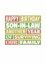 Funny Son-in-Law Birthday Card - Another Year created by SixElevenCreations