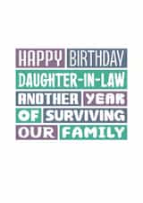Funny Daughter-in-Law Birthday Card - Another Year created by SixElevenCreations