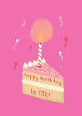 Classic Birthday Card - For Her - Cake & Candle created by Hug & Home Studio