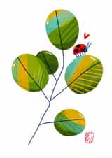 ladybug on leaves created by Nikita Van Den Bosch