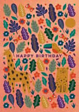 Classic Birthday Card - Jungle - Wild Animals created by Eli the Goat