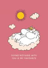 Moomin Valentine’s Day or Anniversary Card - Doing Nothing - Relax - Chill created by Moomin Characters