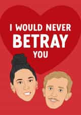 Funny Valentine's Day Card - The Traitors - Stephen And Rachel created by The Cake Thief