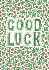 Classic Good Luck Card - Clovers created by Elena O'Neill