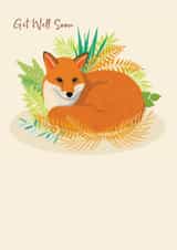 Get Well Soon - Modern - Animal - Fox created by Beverley Edge Illustrations