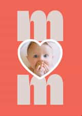 Personalised Mothers Day Photo Card created by lori wemple - Classic Mother's Day Card - Heart Frame