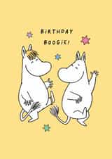 Cute Moomin Birthday Card - Birthday Boogie created by Moomin Characters