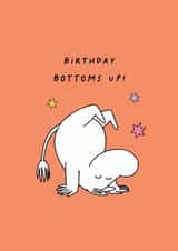 Cute Moomin Birthday Card - Bottoms Up created by Moomin Characters