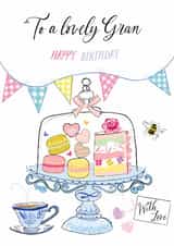 Classic Birthday Card - For Gran - Cakes created by Katie Phythian Design