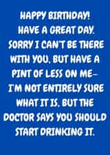 Funny Sorry I can't Be There Birthday Card created by The Awkward Card Company 