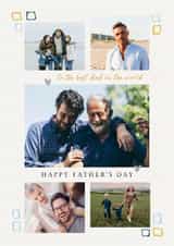 Personalised Father's Day Photo Card created by Spark and Wild - Father's Day Photo Collage Card, Happy Father's Day Best Dad in the World