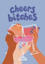 Friendship Card for Her – Colourful Cocktail Cheers - Galentine's day created by Nicki O'Donoghue Studio