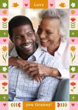 Personalised Mothers Day Photo Card created by Joanne Hawker - Pretty Mother's Day Card - Love You Granny