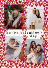 Personalised Valentines Day Photo Card created by Chloe Turner - Classic Valentine's Day Card - Mini Hearts