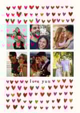 Personalised Valentines Day Photo Card created by Chloe Turner - Classic Valentine's Day/Anniversary Card - Love You - Hearts