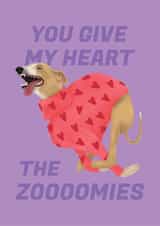 Cute Anniversary / Valentine's Card for Significant Other - Greyhound / Whippet created by Katie Hannah