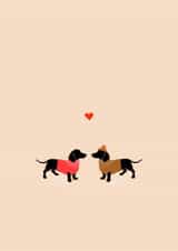Cute Dachshund Valentines Card created by Olivia Slater
