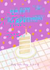 Cute birthday card - tasty cake - for family and friend - HAPPY BIRTHDAY created by Pin Shuan Chen