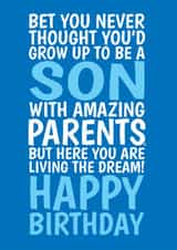 Funny Birthday Card - For Son - From Amazing Parents created by @Cupsie's Creations