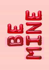 Be Mine, Cute Valentines or any Times Red Shiny Balloon card created by PengellyArt