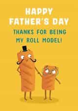 Cute Father's Day Card - Sausage Roll - Role Model created by Hannah Jayne Lewin
