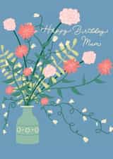 Pretty Birthday Card — For Mum – Floral Bouquet created by Abi Bryan