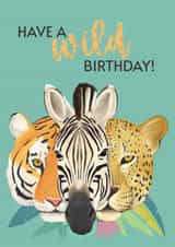 Have A Wild Birthday - Safari Animal Birthday Card - Pretty created by Sian Moore Illustration