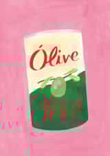 Arty Valentine's Day/Anniversary Card - Olive You - Olive Can created by Ickaprint