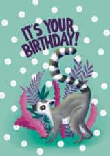 Cute Lemur Birthday Card for Wildlife Lovers created by Pixiecraft