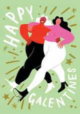 Arty Valentine's Day Card - Galentines - For Her created by Ickaprint